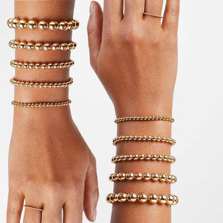 Gold Filled Beaded Bracelets: 3mm