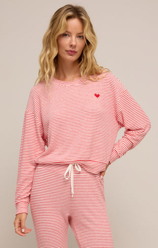 Bisous Stripe Lounge Top