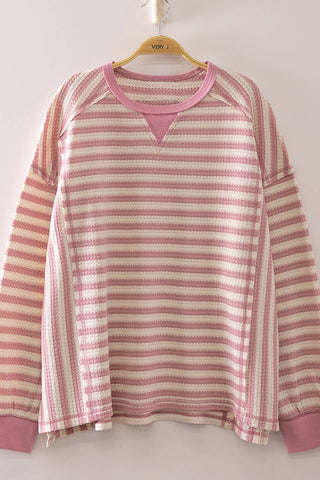 NT12742-Stripe Waffle Top
