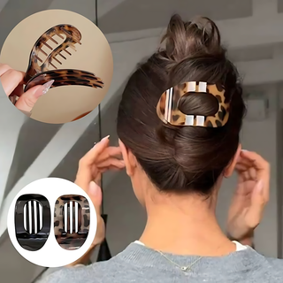 Oval Flat Hair Clip for Women, Strong Grip Clamp_CWAHA07281