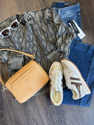 Washed Khaki Sweater