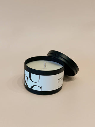 NEW! Matte Black Travel Tin Soy Candle