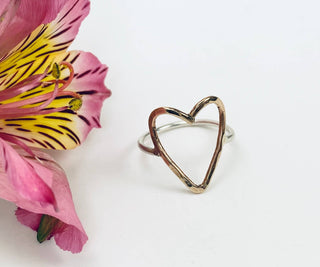 Hammered Heart Ring