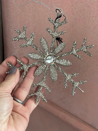 Glass Snowflake Ornament