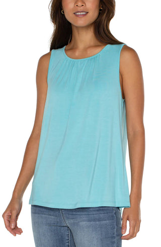 A-Line Sleeveless Top, Turquoise Tide