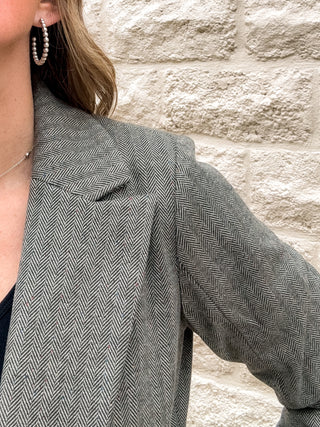 Blazer With Button Sleeve - Brown/Multi by Liverpool