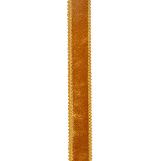 Ribbon -Luxe Plush Velvet Wired, Caramel, 1 In, 10 Yards