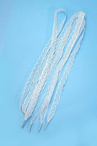 CHANTILLY LACE RIBBON BOW PAIR SHOE LACES | 40SD111