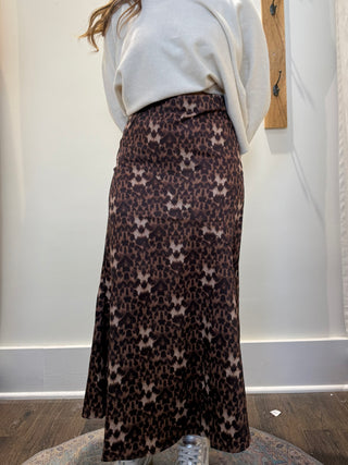 Animal Print Silky Skirt by Pinch