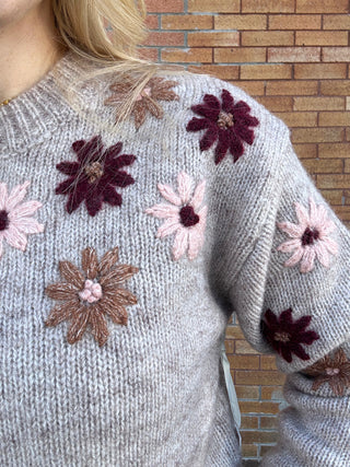 Floral Meadow Sweater