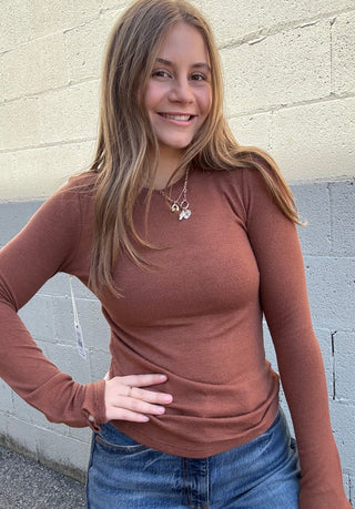 Layering Tee Heather Taupe