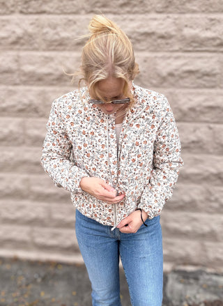 Just Looking Floral Cord Jacket