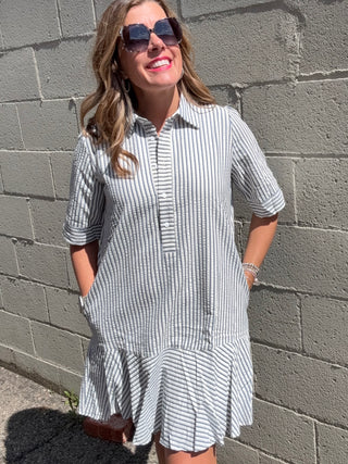 Navy Stripe Summer Dress