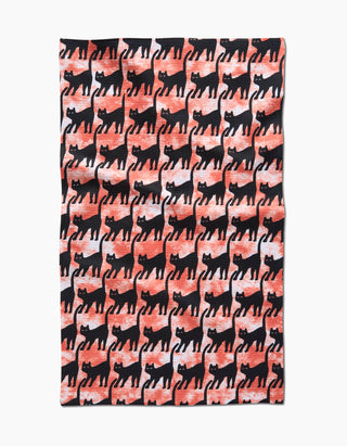 Halloweeny Cats Tea Towel