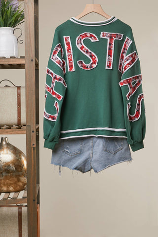 Christmas Back Lettering Sweatshirt
