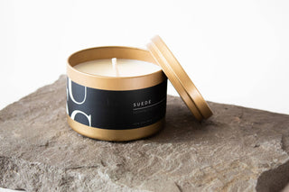 Matte Gold Travel Tin Soy Candle