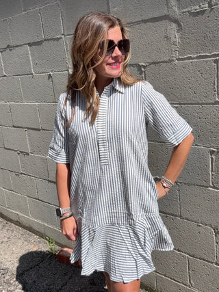 Navy Stripe Summer Dress