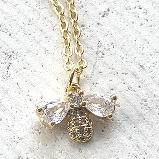 Bee necklace gold