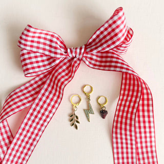Gingham Shoe Charms and Lace Sets  Sneaker Charm Sets