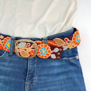 Dahlia Wide Embroidered Belt