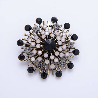 45mm Blue, Black Vintage Antique Sunburst Celestial Brooch Pin | BH-025 BH-026