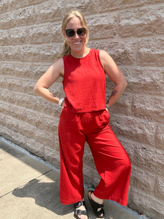 Scout Linen Pant Chili Pepper