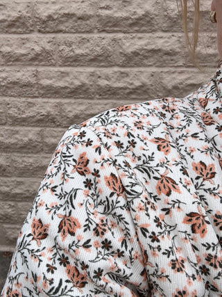 Just Looking Floral Cord Jacket