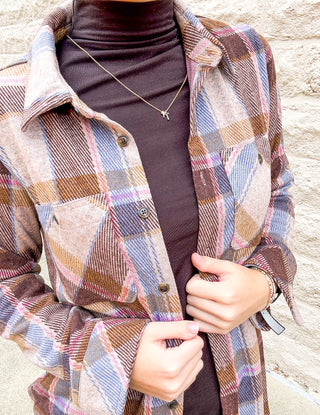 Plaid Button Up - Brown by Panache