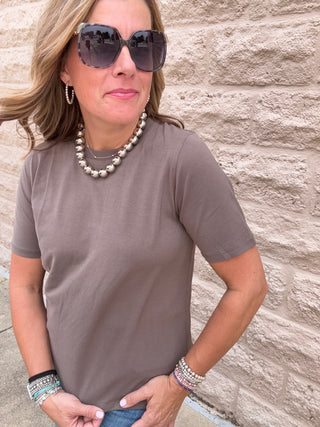 Classic Boxy Fit Tee Truffle