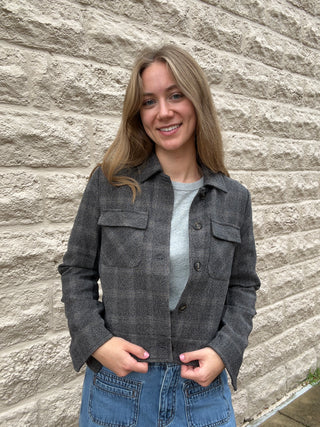 Plaid Jacket - Charcoal Plaid by Dex