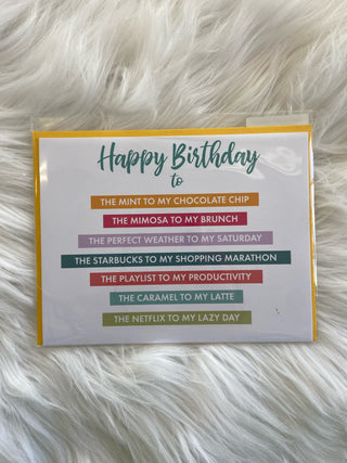 Greeting Card Birthday Chocolate Chip