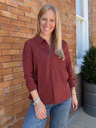 Terracotta Button Down