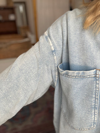 All Day Knit Denim Jacket Washed Indigo