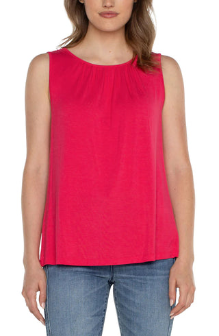 A-Line Sleeveless Top, Pink Punch
