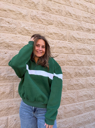 Green Half Zip Sweatshirt