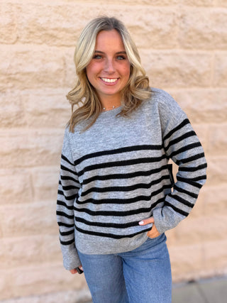 Striped Sweater Gray by Liverpool