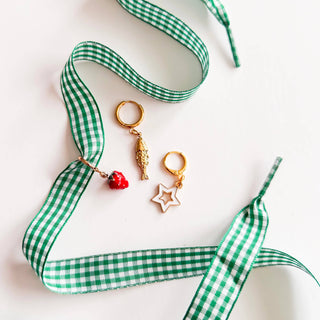 Gingham Shoe Charms and Lace Sets  Sneaker Charm Sets