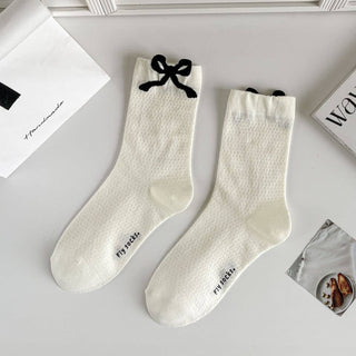 Ballet Thin Mesh Breathable Lace Bow Loose Socks