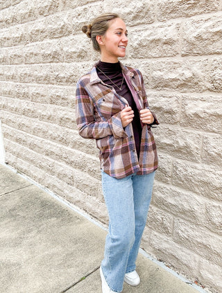 Plaid Button Up - Brown by Panache