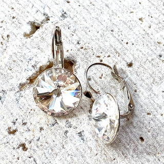 Clear Swarovski crystal earrings