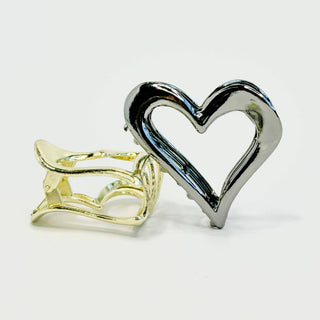 Heart Shape Metal Claw Clip