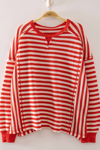 NT12742-Stripe Waffle Top