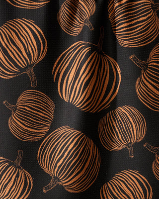 Pumpkin Noir Tea Towel by Geometry