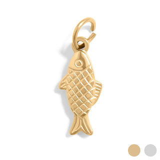 18K Gold PVD Stainless Steel Fish Charm