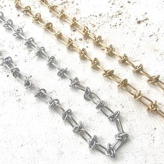 Edgy stainless steel barbwire layering necklaces 