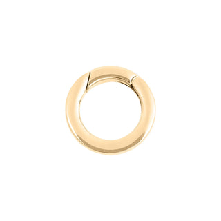 18K Gold PVD Stainless Steel Circle Carabiner Charm Clasp