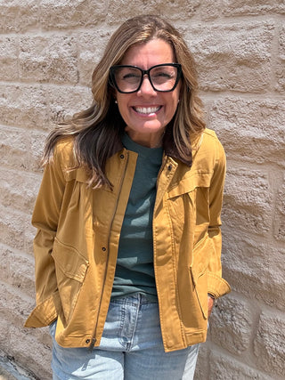 Collared Swing Jacket - Gold Rush