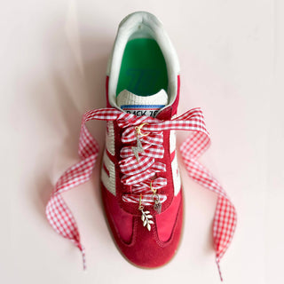 Gingham Shoe Charms and Lace Sets  Sneaker Charm Sets
