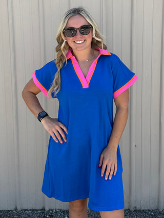 Royal Blue Shift Dress