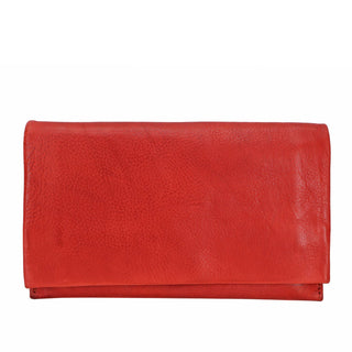 Eloise Handcrafted Leather Wallet: Red